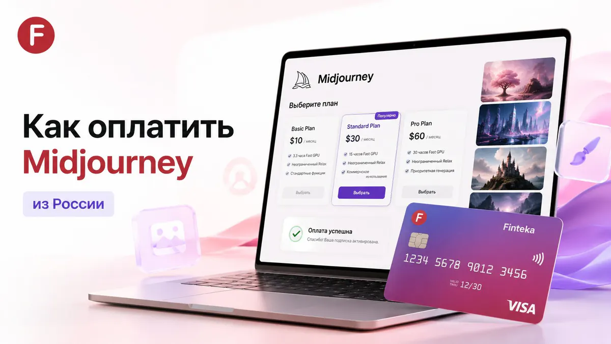 Как оплатить Midjourney из России через виртуальную карту