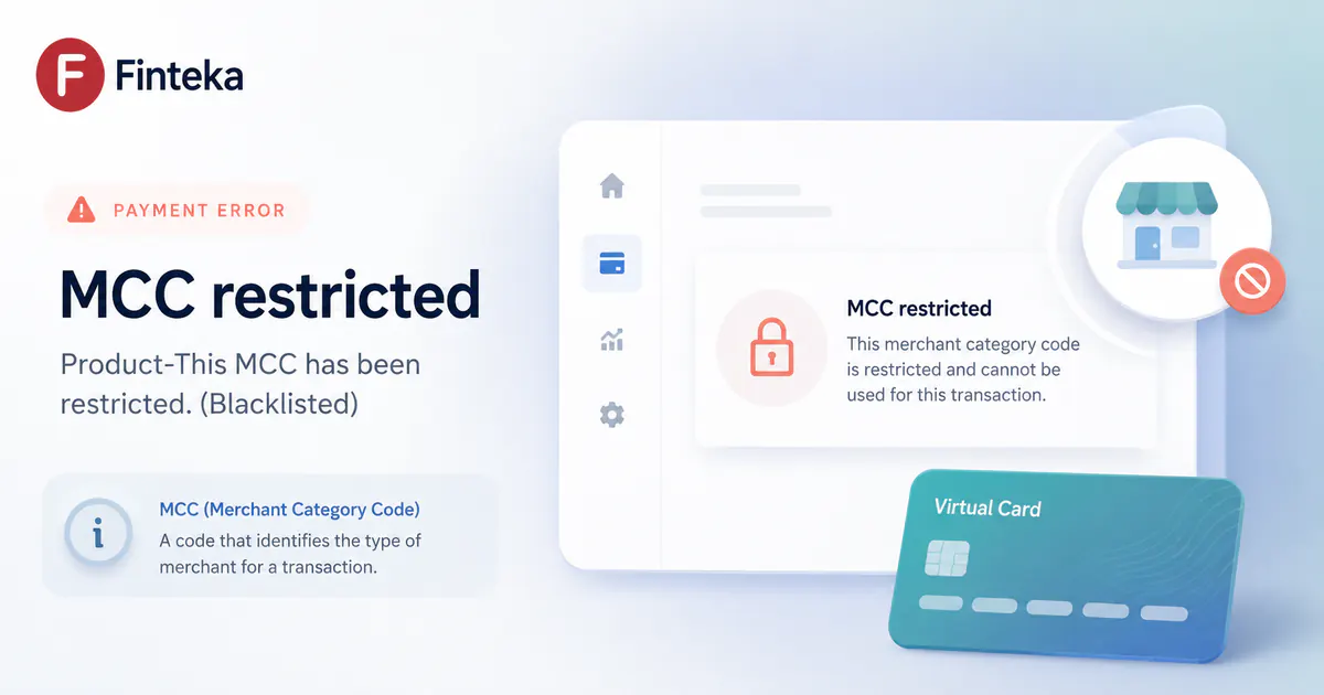 Product-This MCC has been restricted: что означает ошибка