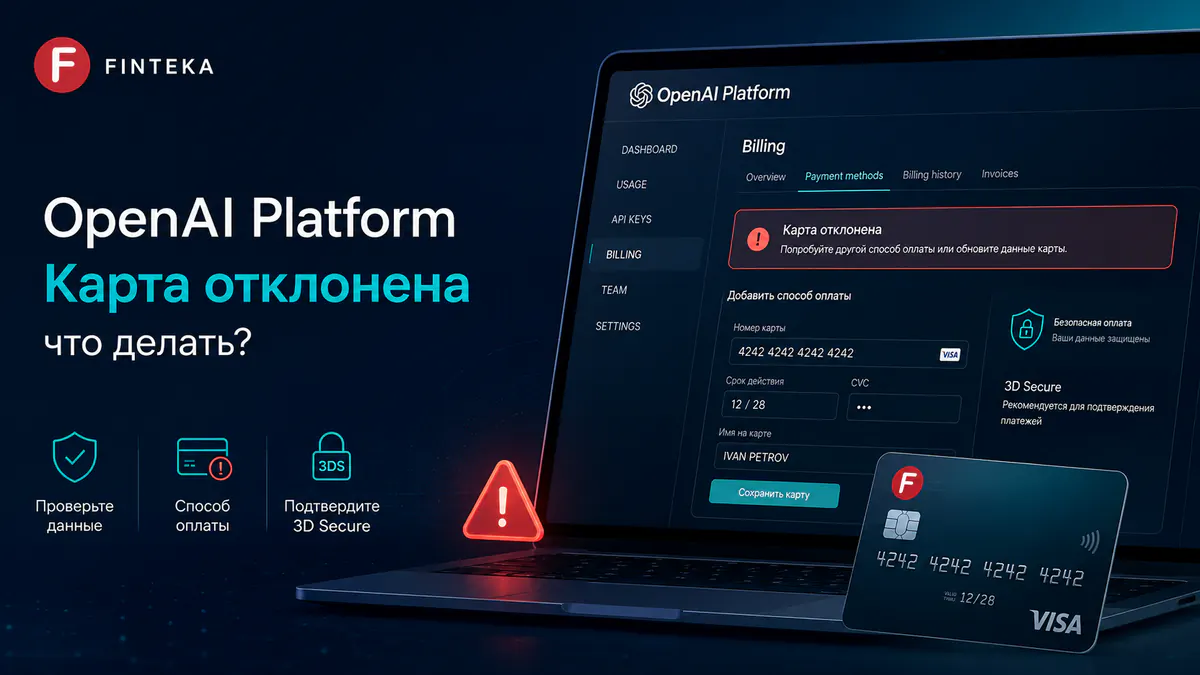 OpenAI Platform: карта отклонена — что делать в 2026 году